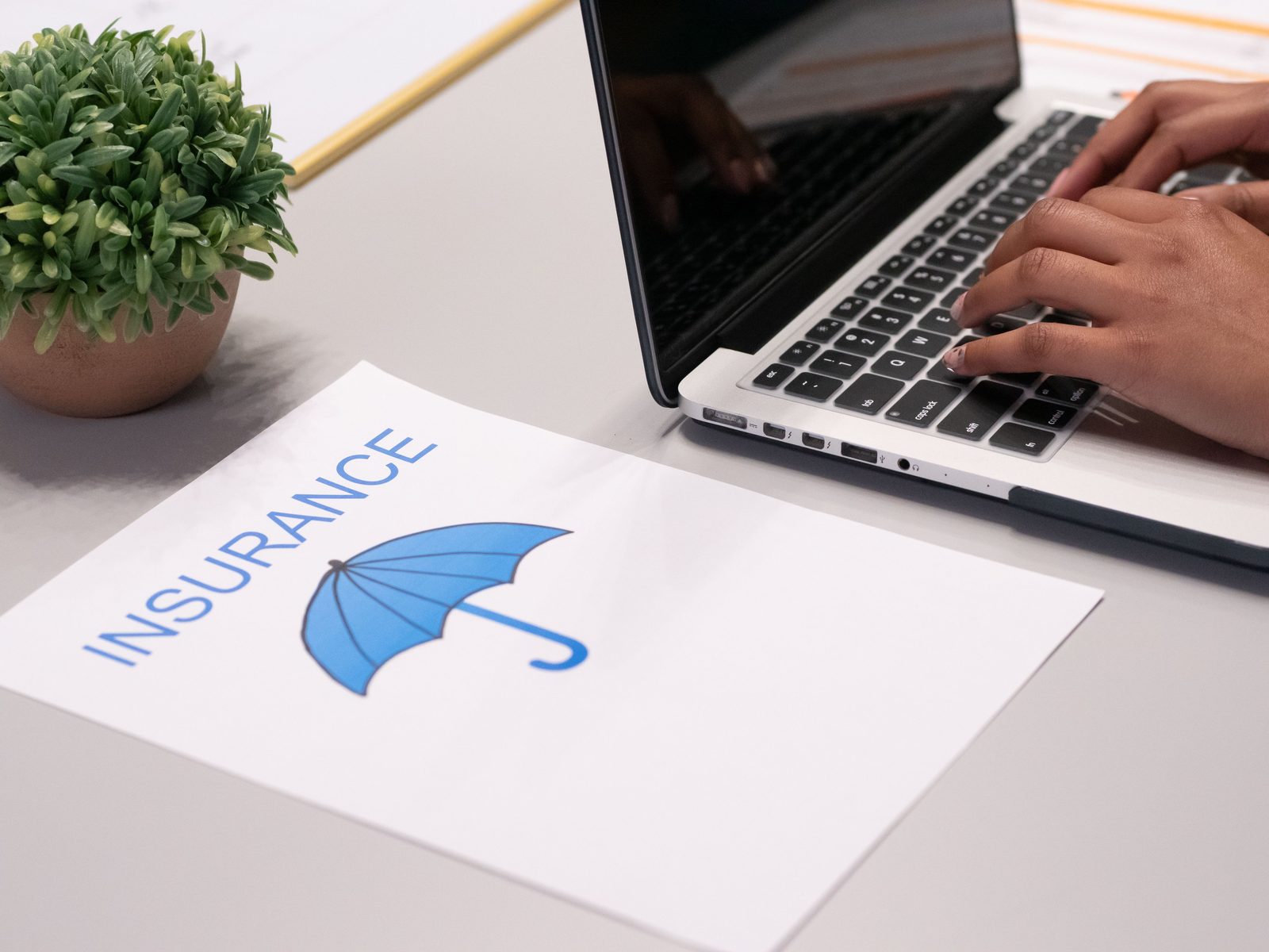 Travel insurance and documents illustration